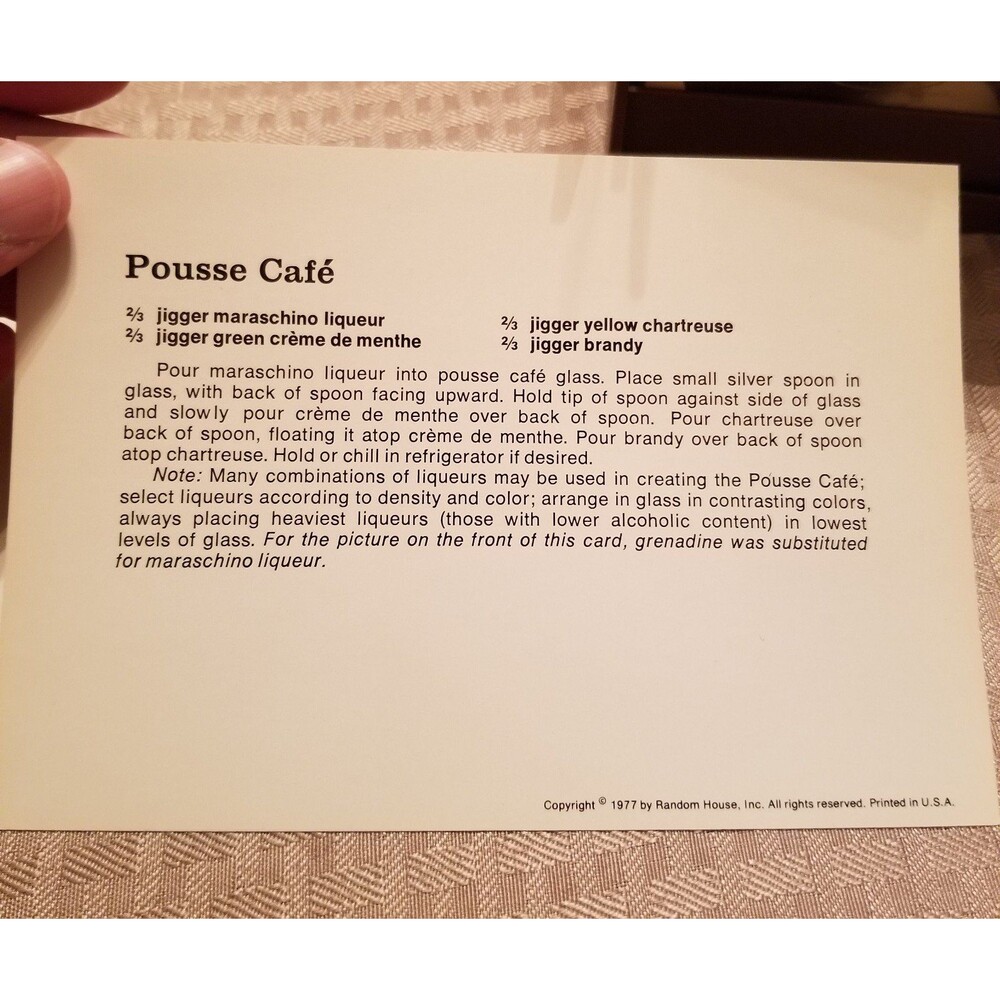 1977 The 2 in 1 International Recipe Card Collection Mixed Drinks Appetizers vtg - Picture 6 of 9